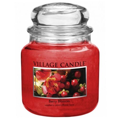 Village Candle Svíčka ve skleněné dóze , Červené květy, 454 g