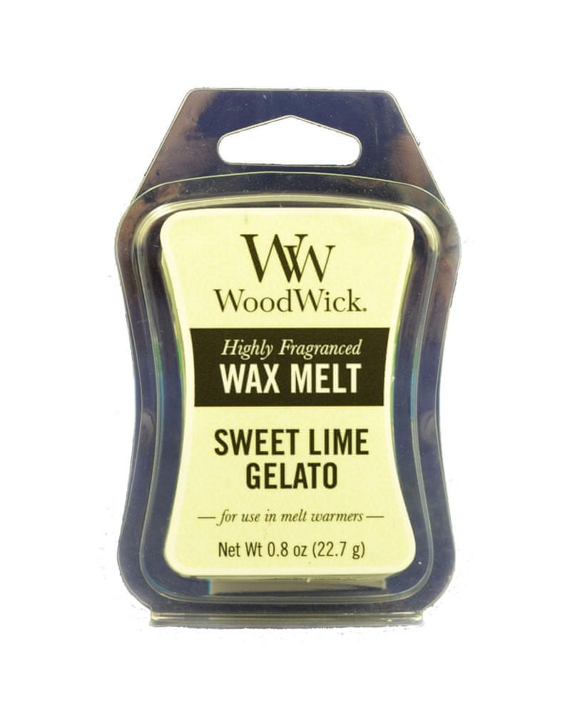 Levně Woodwick Sweet Lime Gelato vonný vosk 22,7 gr