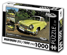RETRO-AUTA© Puzzle č. 28 - WARTBURG 311/1000 (1963) 1000 dílků