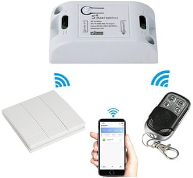 Wi-Fi relé IQ-Tech SmartLife SB002, automatizace, chytrá domácnost, spínání na dálku, ovládání, vypínání, zapínání, dálkové ovladače, klíčenka