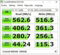 Crucial MX500, 2,5" - 500GB (CT500MX500SSD1)