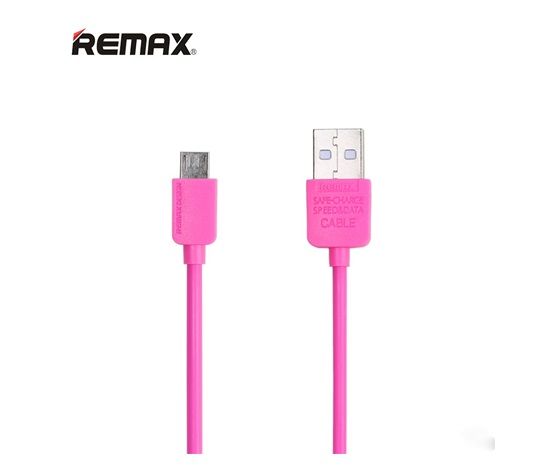 REMAX Datový kabel s micro USB konektorem, délka 1 m – růžový, AA-1107