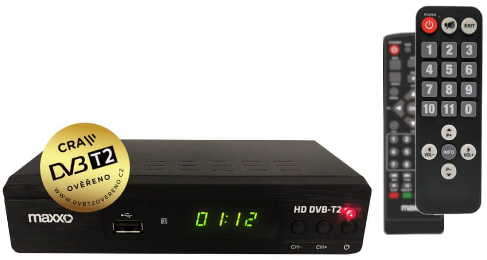 MAXXO DVB-T2 H.265 SENIOR - rozbaleno