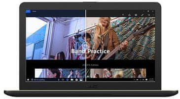 Notebook Asus X540MA 15,6 palce filtrování modrého světla Full HD displej šetrný k očím ostrý obraz