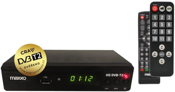 MAXXO DVB-T2 H.265 SENIOR set-top box DVB-T2 lepší kvalita obrazu