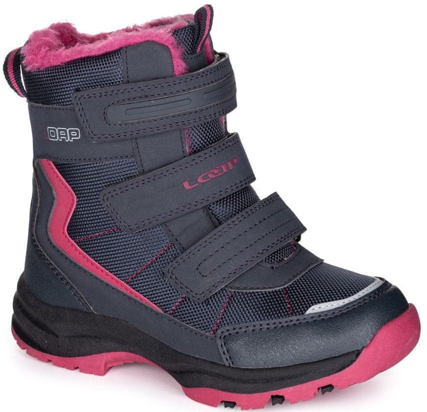 Loap dívčí zimní boty Sneeky 33 růžová/modrá