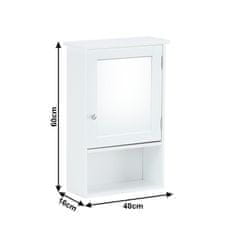 KONDELA Koupelnová skříňka se zrcadlem Atene Typ 2 - bílá