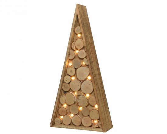 Kaemingk LED světelná dekorace "Stromeček", borovicové dřevo
