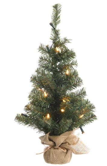 Kaemingk Mini vánoční stromeček se světýlky, 20 LED, 60 cm