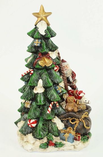 DUE ESSE Vánoční svítící stromek 25 cm, polyresin