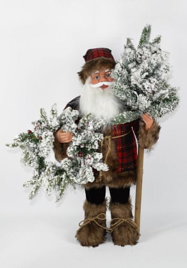 DUE ESSE Svítící skotský Santa 60 cm
