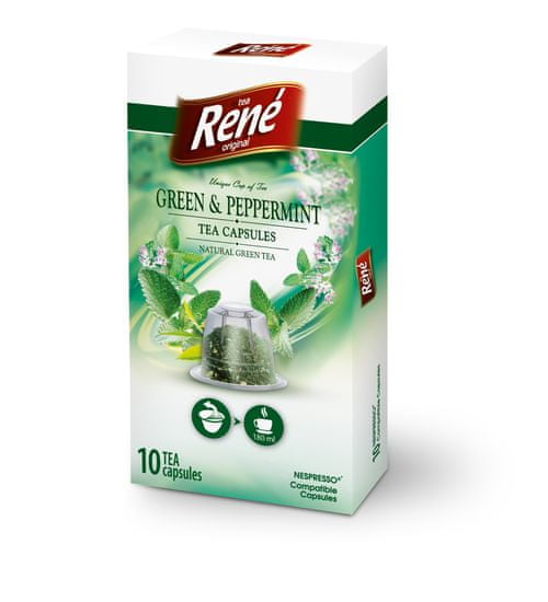 René Green&Peppermint Tea kapsle Nespresso 10 ks