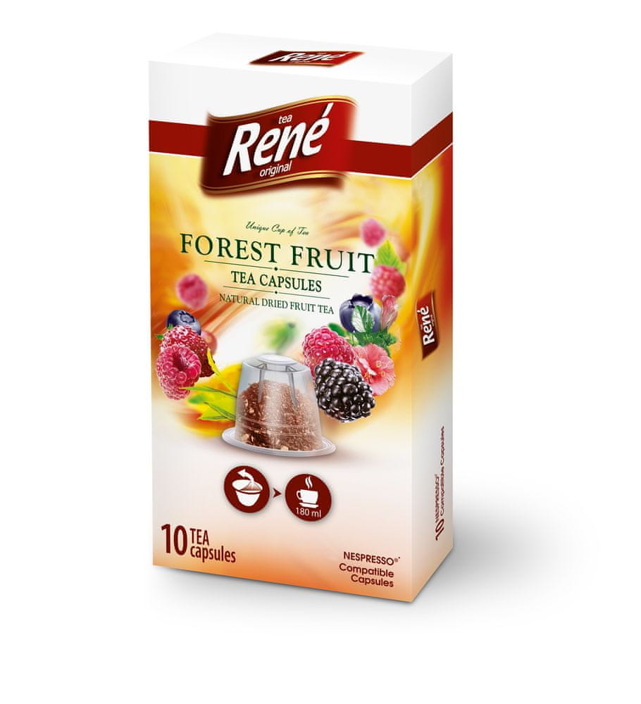Levně René Fruit lesní ovoce čajové kapsle Nespresso 10 ks