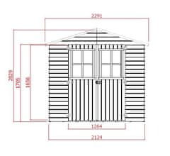 SOLID dřevěný domek SOLID EVA 229 x 194 cm (P851) set