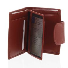 Delami Uni kožená peněženka Azura, červená