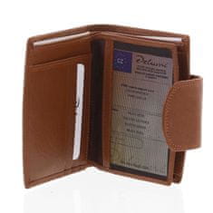 Delami Uni kožená peněženka Azura, koňaková