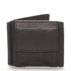 Delami Menší pánská kožená peněženka Delami dolarovka, černá
