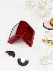 Lorenti Malá lesklá červená kožená peněženka Nea