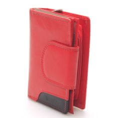 Bellugio Dámská kožená peněženka Camillo červená/černá