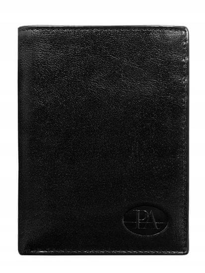 Pierre Andreus Elegantní pánská kožená peněženka Franco, černá bez přezky