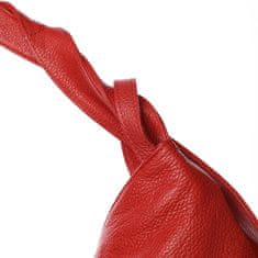 Delami Vera Pelle Stylová kožená kabelka přes rameno Vexta, červená