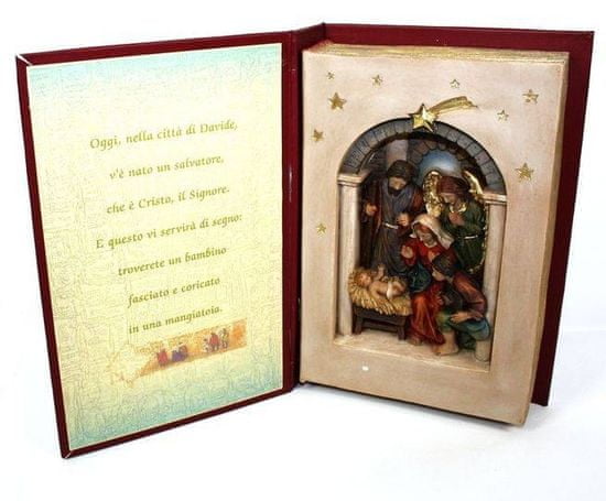 DUE ESSE Vánoční betlém scéna v knize 22 x 15 cm