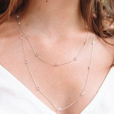 Hot Diamonds Luxusní stříbrný náhrdelník s topazy a pravým diamantem Willow DN131