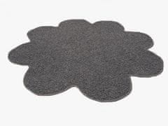 Vopi Kusový koberec Color Shaggy šedý kytka 120x120 kytka