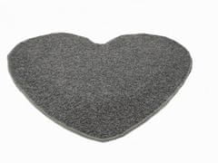 Vopi Kusový koberec Color Shaggy šedý srdce 120x120