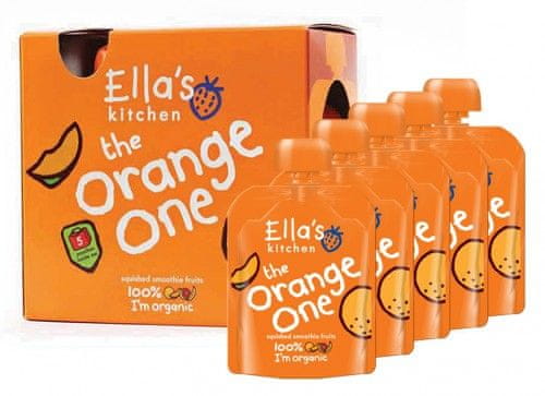 Ella's Kitchen Ovocné pyré - Orange One (Mango) - 5 ks EXPIRACE 7/2021