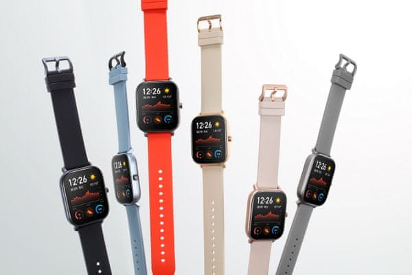 Chytré hodinky Xiaomi Amazfit GTS, barevný AMOLED displej, dlouhá výdrž, multisport, GPS, Glonass, tepová frekvence, srdeční zóny, Gorilla Glass