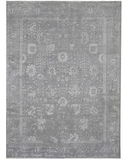 Diamond Carpets Ručně vázaný kusový koberec Diamond DC-VASE 3 Silver/silver