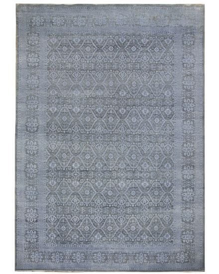 Diamond Carpets Ručně vázaný kusový koberec Diamond DC-HALI B Light grey/blue