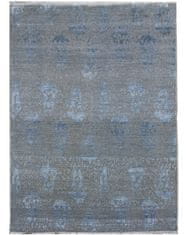 Diamond Carpets Ručně vázaný kusový koberec Diamond DC-EKT 10 Silver/blue 120x170
