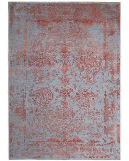 Diamond Carpets Ručně vázaný kusový koberec Diamond DC-JK ROUND Silver/orange