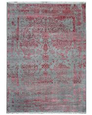 Diamond Carpets Ručně vázaný kusový koberec Diamond DC-JK ROUND Silver/pink 120x170