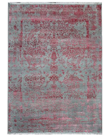 Diamond Carpets Ručně vázaný kusový koberec Diamond DC-JK ROUND Silver/pink
