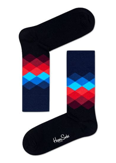 Happy Socks unisex ponožky Faded Diamond Sock FD01-069