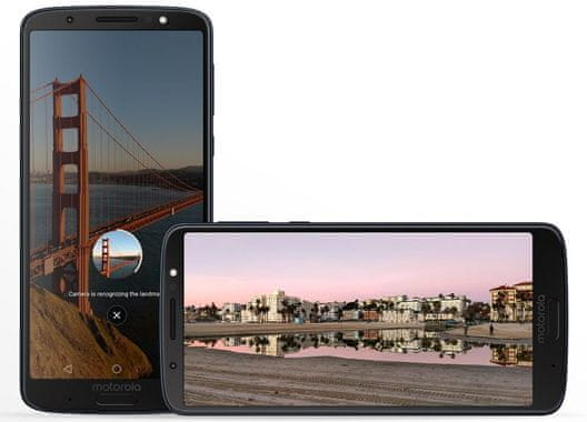 Motorola Moto G6 Plus, kvalitní duální zadní fotoaparát, rozpoznání objektů, odemykání obličejem