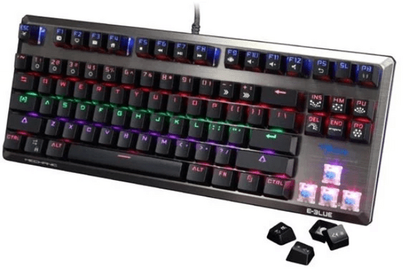 Herní klávesnice E-Blue Mazer FPS, US  EKM727BGUS-AU vícebarevné podsvícení RGB