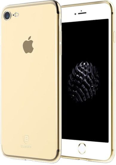 BASEUS Simple Series ochranný kryt pro iPhone 7/8, čirý - zlatý, ARAPIPH7-B0V