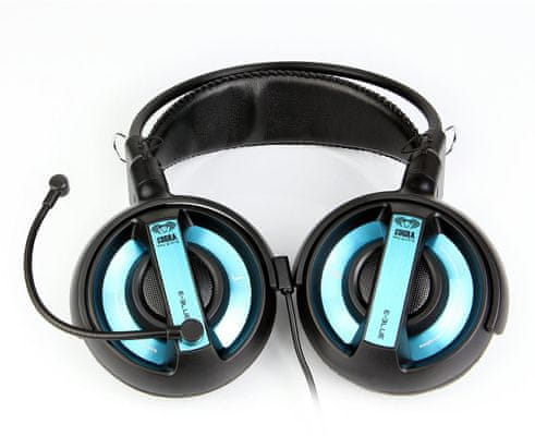 herní set myš sluchátka E-Blue Set Cobra, černá/modrá, US (EKM800BLCZ-IU) red wave senzor myš sluchátka 40mm