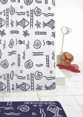 GRUND Textilní koupelnový závěs, RICCIONE textil, modrá