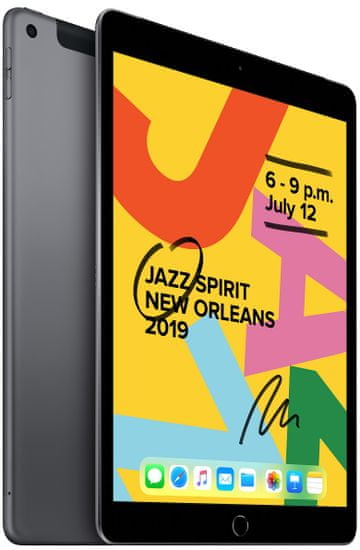 Apple iPad 2019, Cellular, 128GB, Space Gray (MW6E2FD/A)
