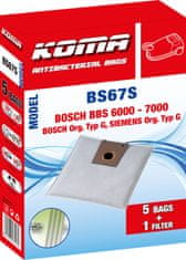 KOMA BS67S - Sada 25 ks sáčků do vysavače Bosch Typ G