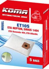 KOMA ET10S - Sáčky do vysavače ETA Neptun 1404, 3404, Rowenta 0404 textilní, 5ks