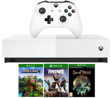 Microsoft Xbox One S All Digital Igralna Konzola 1tb Minecraft Fortnite Sea Of Thieves Mimovrste