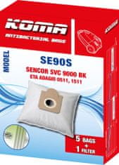 KOMA SE90S - Sáčky do vysavače Sencor SVC 9000bk, textilní, 5ks