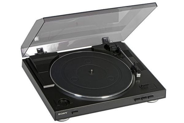 Hagyományos gramofon sony ps-lx300usb usb kimenettel lemezek digitalizálása mp3-ra 29,5 cm átmérőjű stabil tányér rca karos működés gyémánt tű 2 sebesség 33 és 45 fordulat kiegyensúlyozott kar porvédő tok
