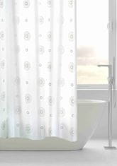 GRUND Textilní koupelnový závěs, SKY textil, bílá/stříbrná